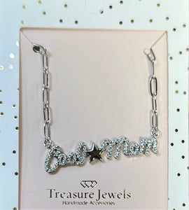 Cool Mom Silver Necklace.