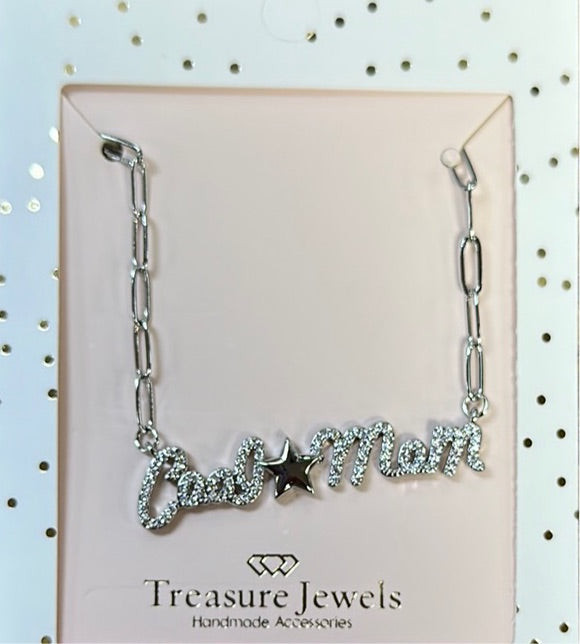 Cool Mom Silver Necklace.