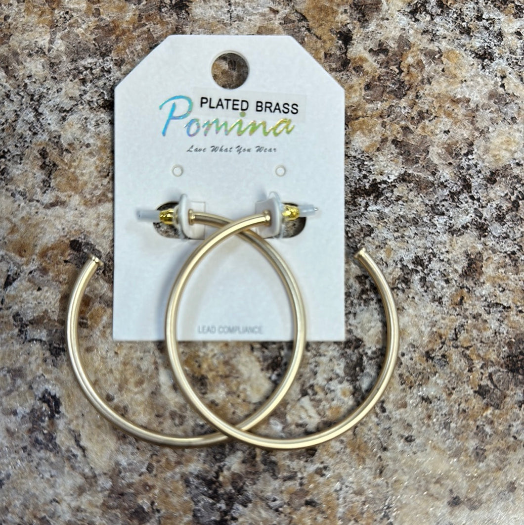 Gold stud hoop