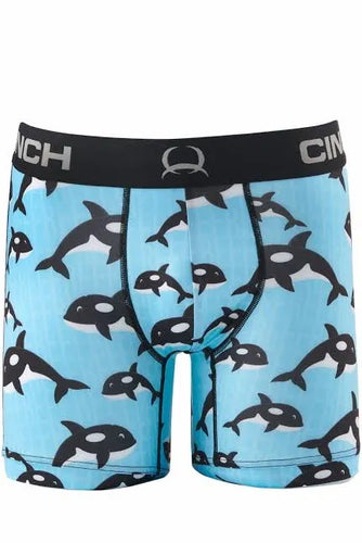 Mens Cinch Blue Willy Boxer Briefs.