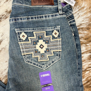 Women’s Aztec Embroidered Mid Rise Bootcut