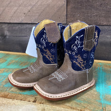 Load image into Gallery viewer, Infants Roper Cowbabies Blue Suede Boots