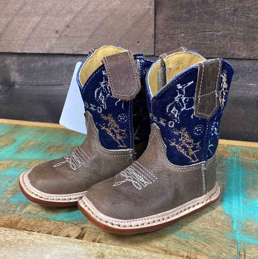 Infants Roper Cowbabies Blue Suede Boots