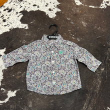 Load image into Gallery viewer, Boy’s Grey Cinch LS Button Up
