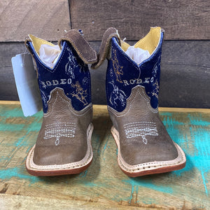 Infants Roper Cowbabies Blue Suede Boots