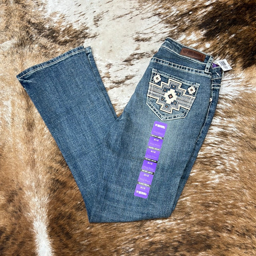 Women’s Aztec Embroidered Mid Rise Bootcut