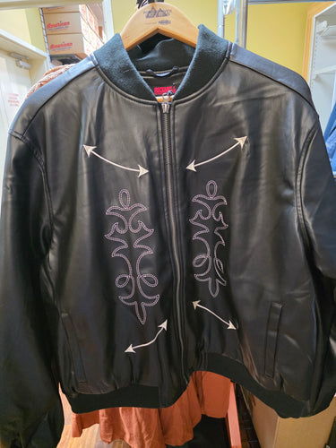 Rock & Roll Women's Black Pleather Coat