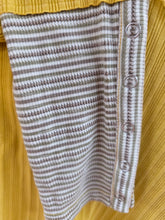 Load image into Gallery viewer, Ribbed V-neck w/ Pin Stripe Buttoned Cuff.