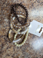Load image into Gallery viewer, Dylan- Aubrey Natural Bracelet Set