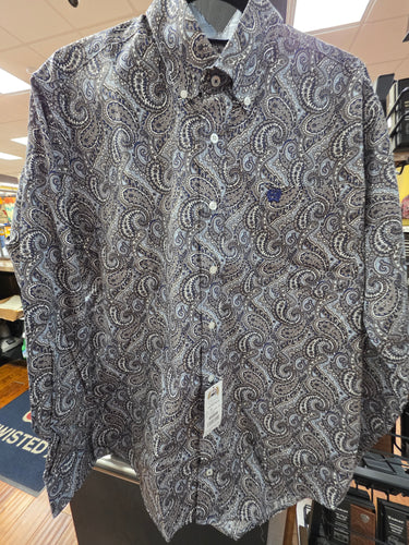 Cinch- Men's L/S Print Button Up