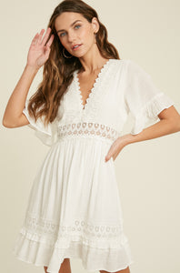 Women Flowy Sleeve Mini Dress