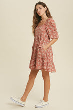 Load image into Gallery viewer, Puff Sleeve Floral Mini Dress