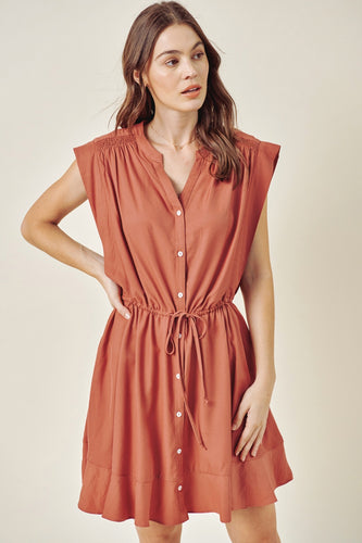 Ruffle Hem Mini Dress