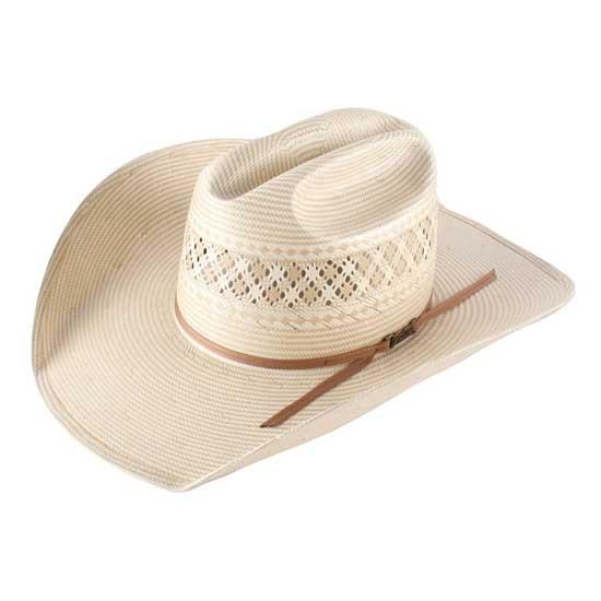 Two-Tone Vented Straw American Hat