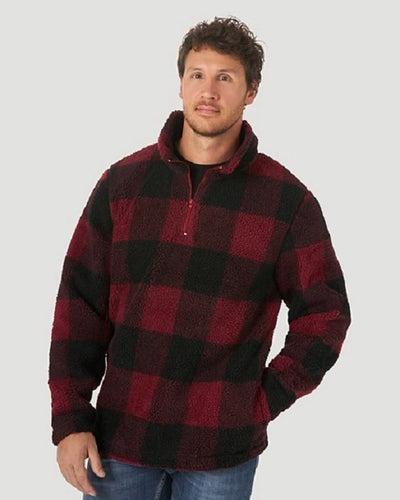 Plaid 1/4 Zip Fleece Pullover