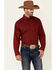 Men Burgundy Button Up