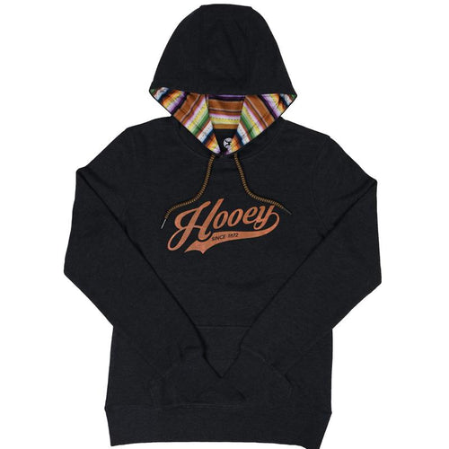 Hooey Women's Charcoal with Serape Pattern Hoodie