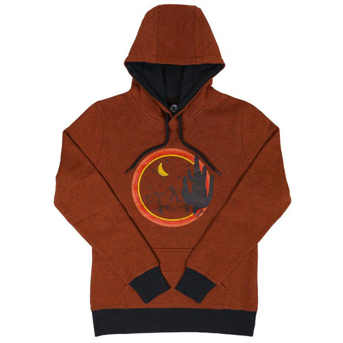 Hooey Women's Heather Orange with Cactus Design Hoodie