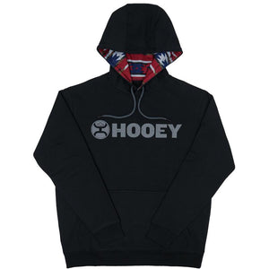 Hooey Men's "Lock Up" Black with Grey Logo Hoodie