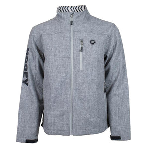 Hooey Women's Grey with Blue/Red Pattern Softshell Jacket