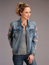 Load image into Gallery viewer, Stetson Floral Denim Jacket