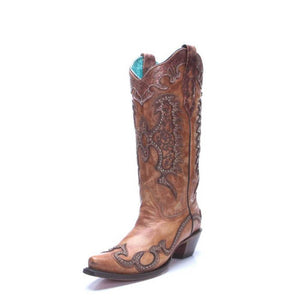 Women's Corral Sand Overlay & Embr. & Studs