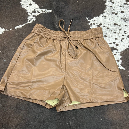 Amber Leather Shorts