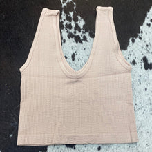 Load image into Gallery viewer, Ribbed U-Neck Cropped Tank