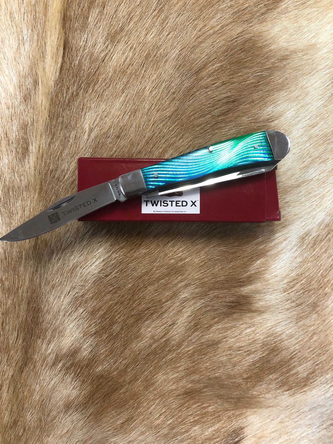 Twisted X Blue Trapper Knife