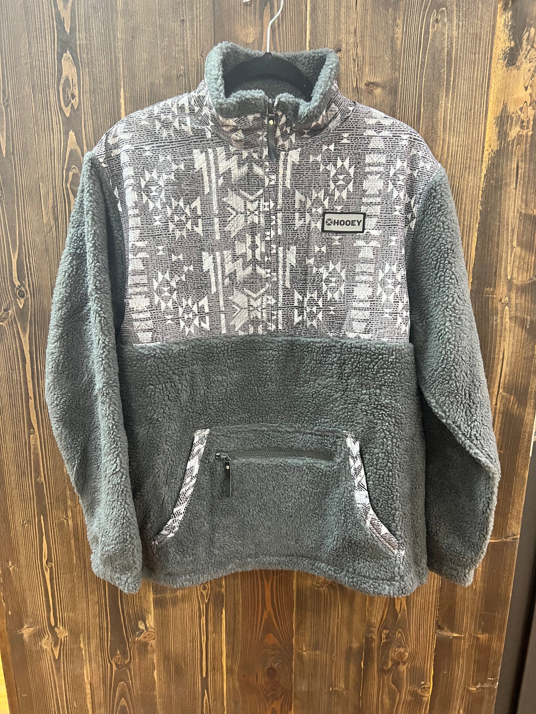 Men’s Hooey Charcoal Sherpa Pullover