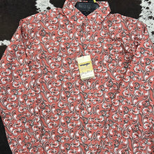 Load image into Gallery viewer, Men’s Coral Wrangler George Strait Button Up