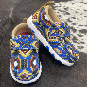 Toddler Twisted X Blue Southwestern Moc