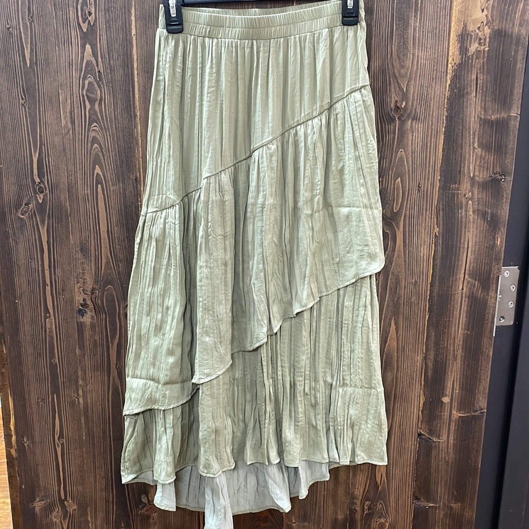Women’s Tiered Crinkle Midi Skirt