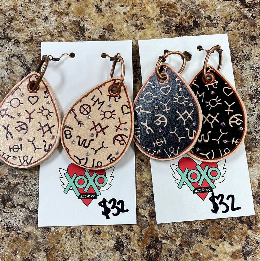 Brand Leather Earrings