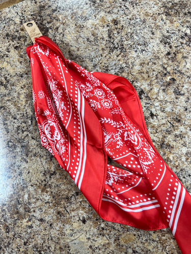 short red paisley wild rag