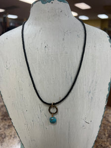 J.Forks Beaded Black Necklace