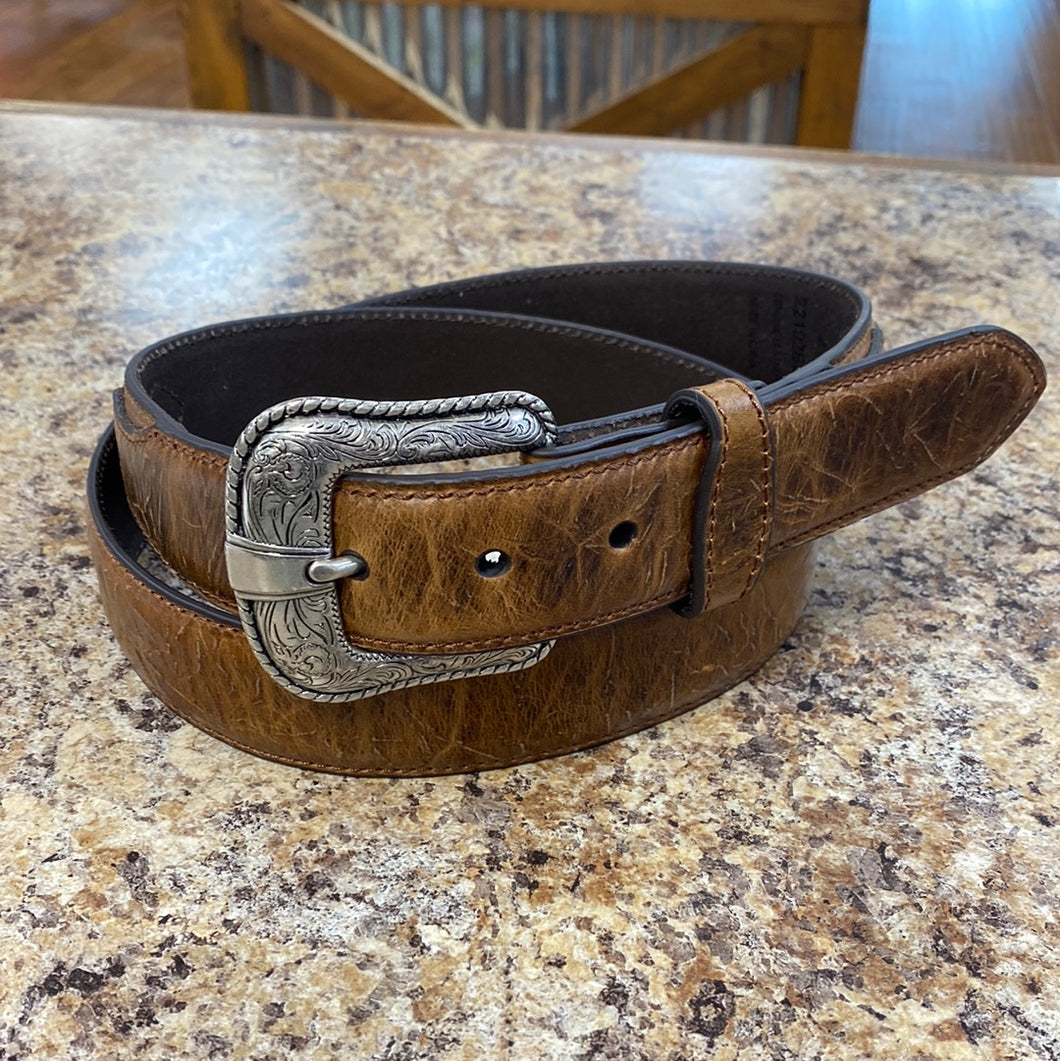 JP West Men’s Brown Leather Belt