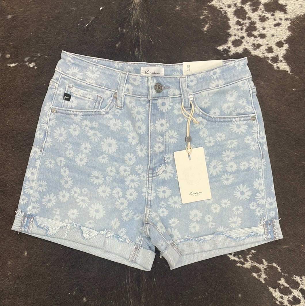 Women’s KanCan Flower Denim Shorts