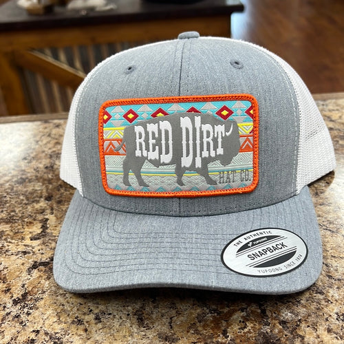 Grey Aztec Red Dirt Hat