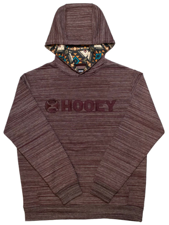 “Lock-Up” Hooey Mens Burgundy Hoody