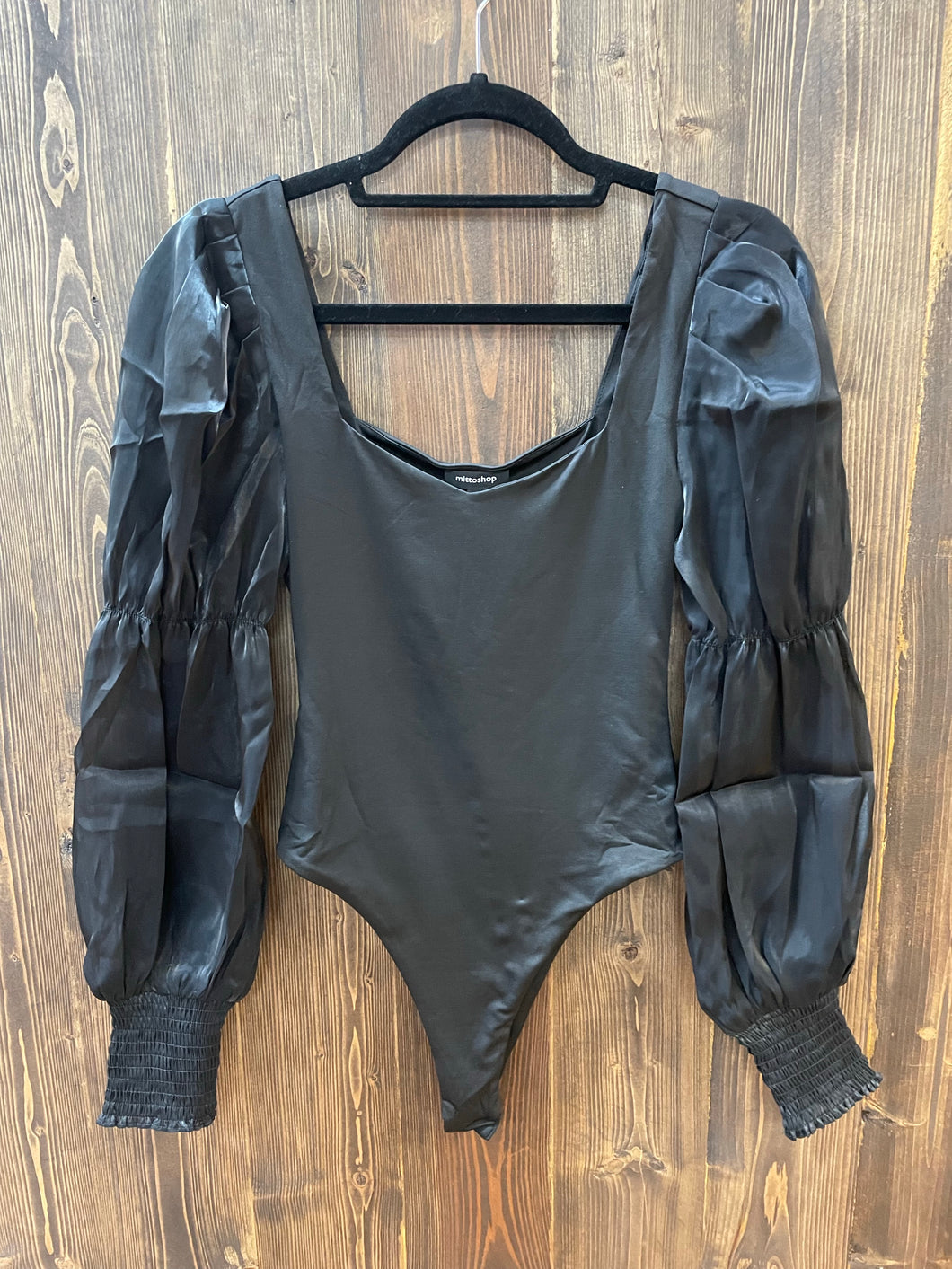 Puff Sleeve Square Neck Bodysuit