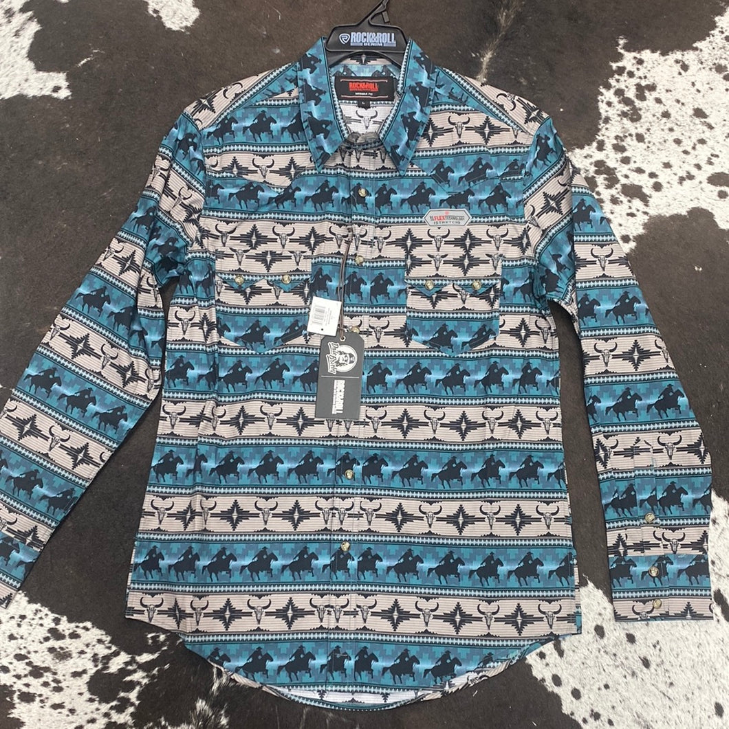 Rock & Roll Dale Poplin Print