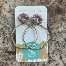 Load image into Gallery viewer, Glitter Top Hoops