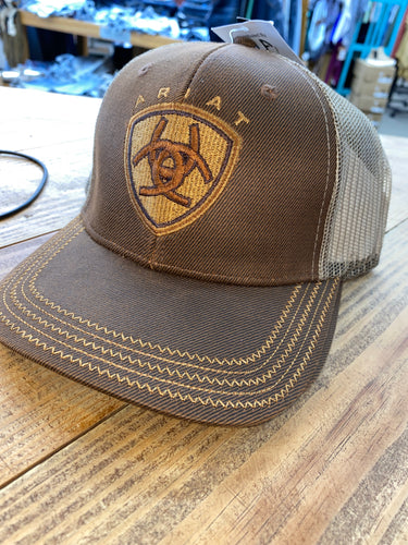 ARIAT BROWN OILSKIN CAP