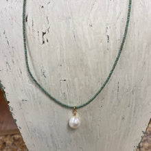 Load image into Gallery viewer, Tiny Seed Beads w/Brz Indian Coin Pendant