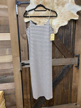 Load image into Gallery viewer, Striped Ribbed Midi Dress