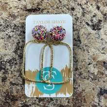 Load image into Gallery viewer, Glitter Top Hoops