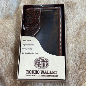 Dark Leather Rodeo Wallet