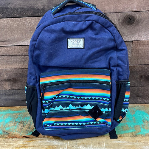 Hooey Backpack Navy Body With Turquoise
