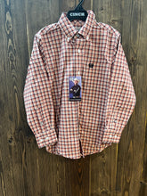 Load image into Gallery viewer, Boys Pink Plaid Button Up